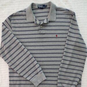 Ralph Lauren Polo Men's Long Sleeve Shirt - GRAY - XL (VGC)